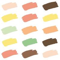 Pastel Color Palette Swatches Design Elements Paint Texture Background vector