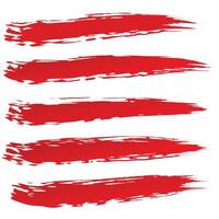 Abstract Red Paint Brush Strokes Texture Background Graphic Design Element vector