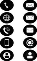 Collection of Contact Us Icons for Website and Application Design vector