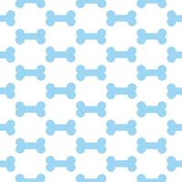 Seamless Pattern of Light Blue Dog Bones on White Background Pet Design Puppy Bone Texture vector