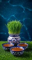 Modern Yet Traditional Navruz Celebration with Natural Elements photo