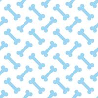 A Seamless Pattern of Light Blue Bones on White Background Repeating Dog Bone Design vector