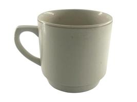 Coffee cup isolated on white background. empty coffee cup clipping path side view isolated object. coffee handle glass item clipart for isolated , clipping path , clipart element photo
