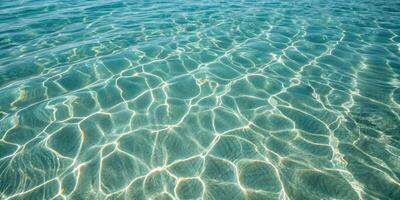 Misty forest close up of reflected light patterns on clear water tranquil nature scene serene environment photo