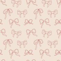 Decorative bow pattern in soft hues designed for various creative projects vector
