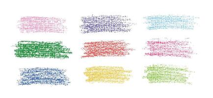 Pencil textures in various colors for creative artistic projects vector