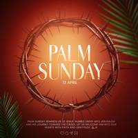 Palm Sunday Greeting Post Palm Sunday Blessings Journey of Grace palm Sunday background psd