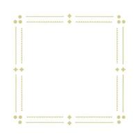 Elegant Beige Square Frame with Dotted Lines and Diamond Shapes Decorative Border for Wedding Invitation or Certificate vector