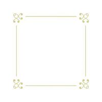 Elegant Square Frame with Ornate Corners for Certificates Invitations or Decorations vector