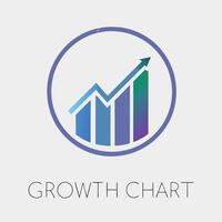 Upward Trending Growth Chart Representing Business Success and Progress vector