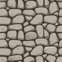 Seamless Pattern of Grey Cobblestone Stones for Background Texture vector