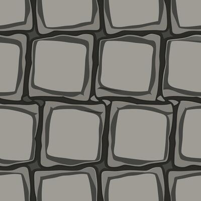Seamless Pattern of Gray Stone Blocks Irregularly Shaped Medieval Style Texture Background