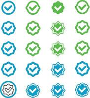 Check mark icons set vector