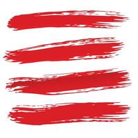 Abstract Red Paint Brush Strokes Design Element Graphic Texture Background vector