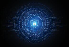 Premium security cyber digital concept. Abstract technology background protect system innovation for business. illustration vector