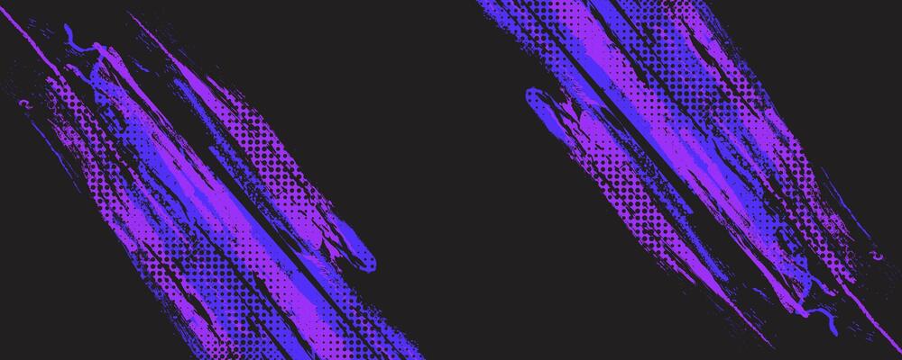 Abstract Background with Purple Brush Strokes and Halftone Style. Grunge Background for Sports Banner or Poster Design