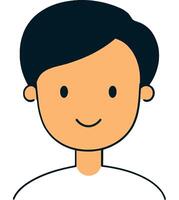 Cartoon Character Face with Smile and Friendly Expression vector