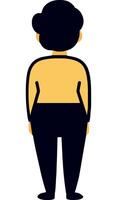 Standing Person Silhouette Character Design vector