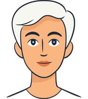 Simple Cartoon Character Design with Youthful Expression vector