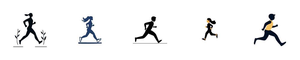 Run Exercise Dynamic Motion Fitness Activity vector