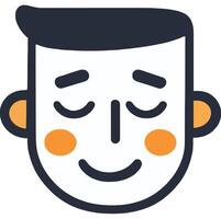 Happy Face Character with Cheerful Expression vector