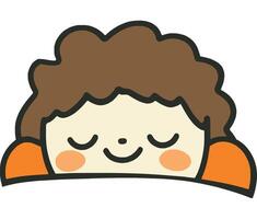 Happy Child Smiling with Playful Expression vector