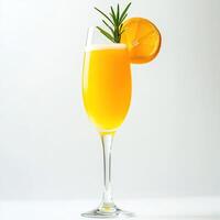 Orange juice cocktail with rosemary sprig photo