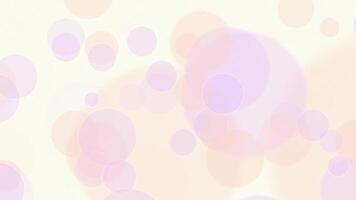 Abstract background with gently moving bokeh spheres in soft warm pastel colors. Looping HD animation. video