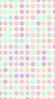 Cute polka dot pattern background in pastel colors. Shiny button effect. Fun cheerful looping vertical animation. video
