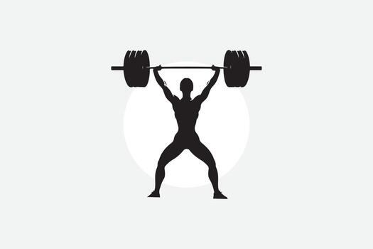 Clean and Jerk Minimalist vector