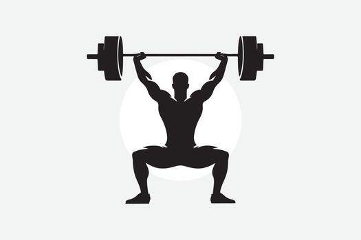 Simplified Weightlifting Art vector