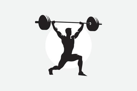 Olympic Lifting Silhouette vector