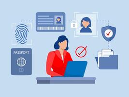 KYC or know your customer , Idea of business identification and finance safety. Analyzing Client Surveys customer concept vector