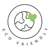 Environment Protection Eco Friendly Icon Design with Editable Stroke vector