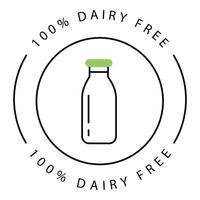 Dairy Product Fresh Milk Icon design with Editable Stroke vector