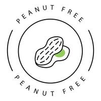 Peanut Nut Food Symbol Icon design with Editable Stroke vector