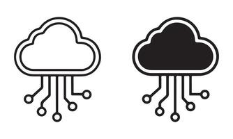 Cloud computing icon. vector