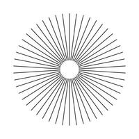 Sun star rays, black burst. Radial circle radiation lines element. Circulars lines beams icon. Spokes with radiating stripes grid template. Abstract illusion geometric graphic pattern. vector