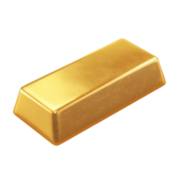 A gleaming golden ingot symbolizing wealth and prosperity isolated against a transparent background A classic representation of financial security png