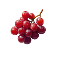 Cluster of luscious red grapes ripe and juicy on a transparent background showcasing their vibrant color and natural texture png