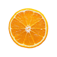 Vibrant slice of citrus fruit showcasing juicy segments and a rind against a stark Bright refreshing and visually appealing png