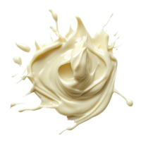 Creamy swirl captured in a dynamic splash Smooth texture and delicate motion frozen in time against a stark Visually striking png