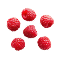 A vibrant cluster of raspberries their vivid color and texture creating a tempting invitation Fresh juicy and flavorful png