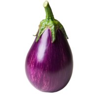 Striking eggplant its vibrant purple and stripes creating a mesmerizing visual texture against a stark backdrop png