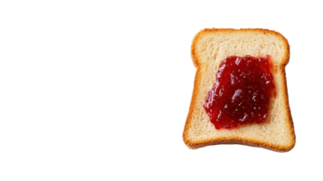 Toast with a thick layer of luscious red jam Perfect for breakfast It's simple and yummy what could be better png
