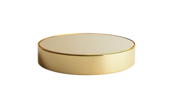 Golden circular platform with an elegant design Perfect for showcasing a product or adding a touch of sophistication to any visual presentation png