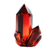 Radiant Ruby Crystal Formation A striking gemstone cluster with deep red hues and sharp facets against a png