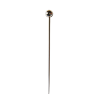 A sleek and minimalist metal stick with a spherical head on a transparent backdrop casting a subtle isolated shadow on the surface png