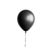 Sleek balloon floats against a stark isolated background Its glossy surface reflects light contrasting against the darkness png