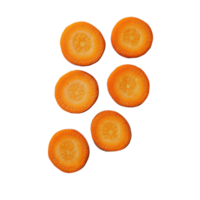 Vibrant carrot slices arranged on a stark backdrop A simple yet striking composition showcasing natural color and texture png